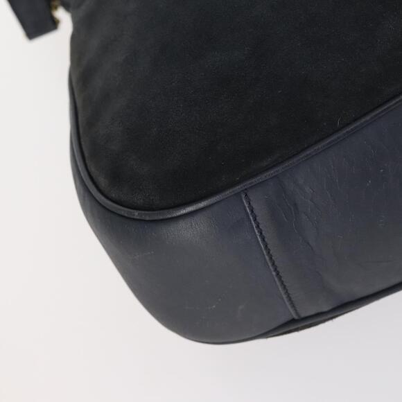 GUCCI Bamboo Shoulder Bag Suede 2way Black Gold 001 1781 1577 Auth 141499 - Picture 16 of 16